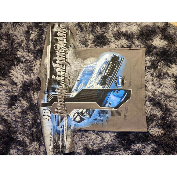Chase Authentics Mens L T-Shirt NASCAR Jimmie Johnson Lowes #48 AOP 2011 - Picture 9 of 9